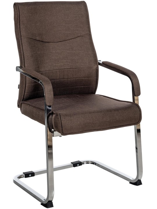 Bezoekersstoel Hobart stof, bruin