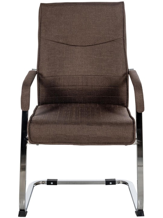 Bezoekersstoel Hobart stof, bruin