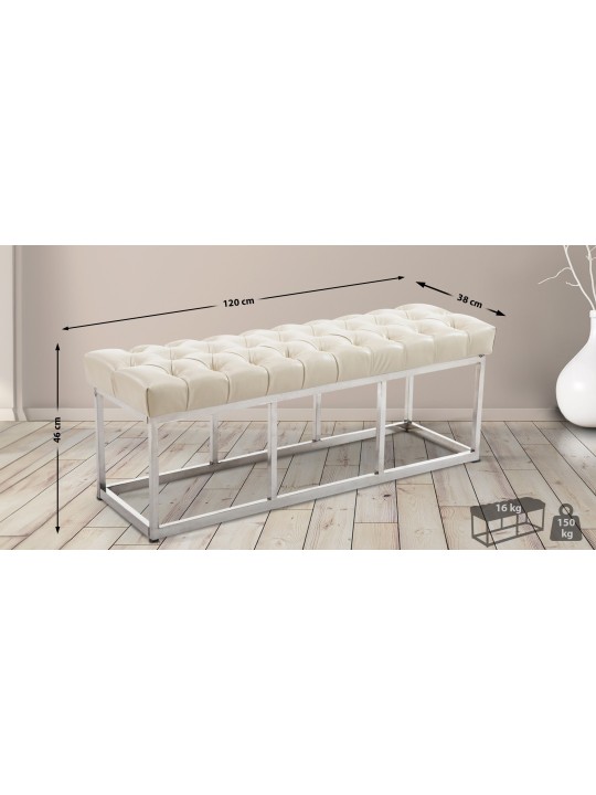 Bank Amun kunstleer E120, crème