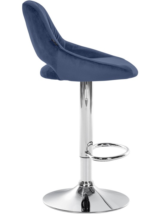 Set van 2 barkrukken Milet fluweel C, blauw