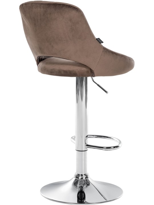 Set van 2 barkrukken Milet fluweel C, bruin