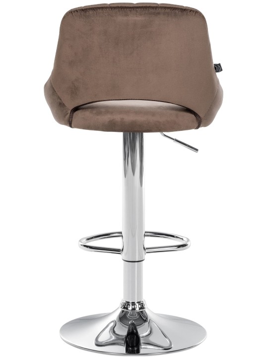 Set van 2 barkrukken Milet fluweel C, bruin