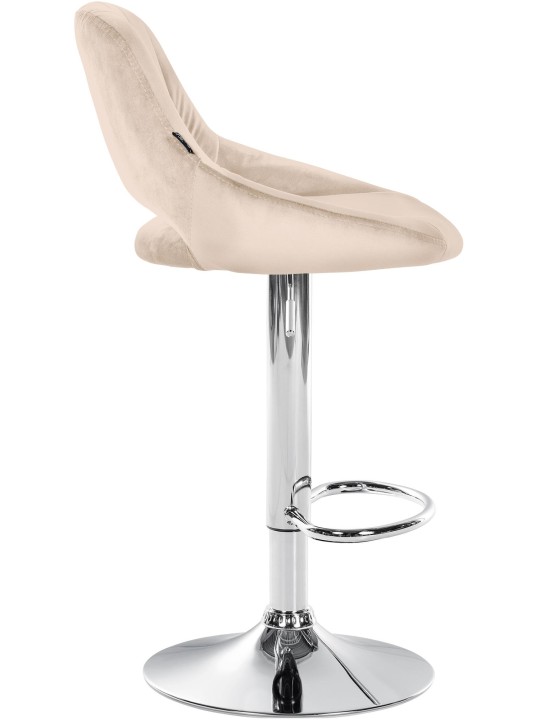 Set van 2 barkrukken Milet fluweel C, crème