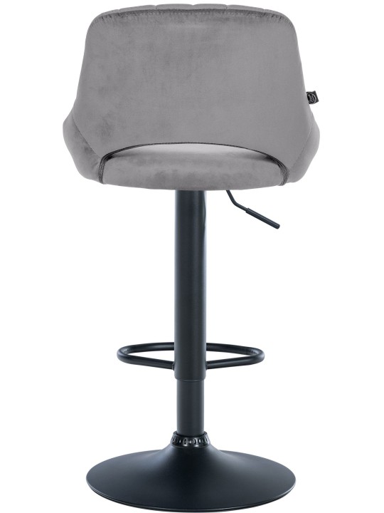 Set van 2 barkrukken Milet fluweel B, donkergrijs