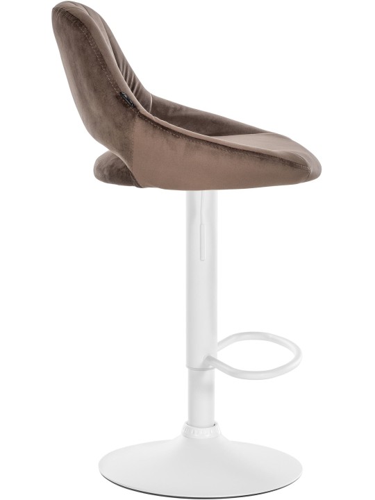 Set van 2 barkrukken Milet fluweel W, bruin