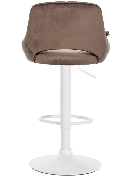 Set van 2 barkrukken Milet fluweel W, bruin