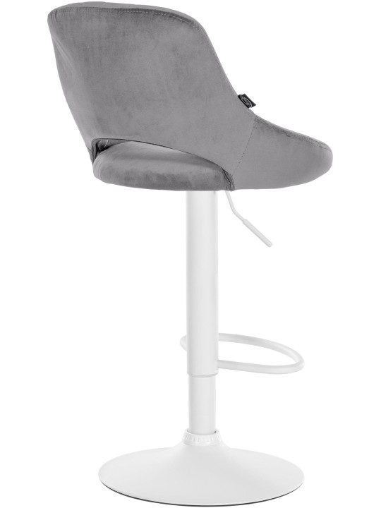 Set van 2 barkrukken Milet fluweel W, donkergrijs