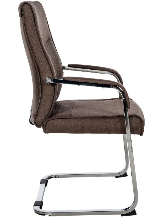 Set van 2 bezoekersstoelen Hobart stof, bruin Set van 2 bezoekersstoelen Hobart stof, bruin