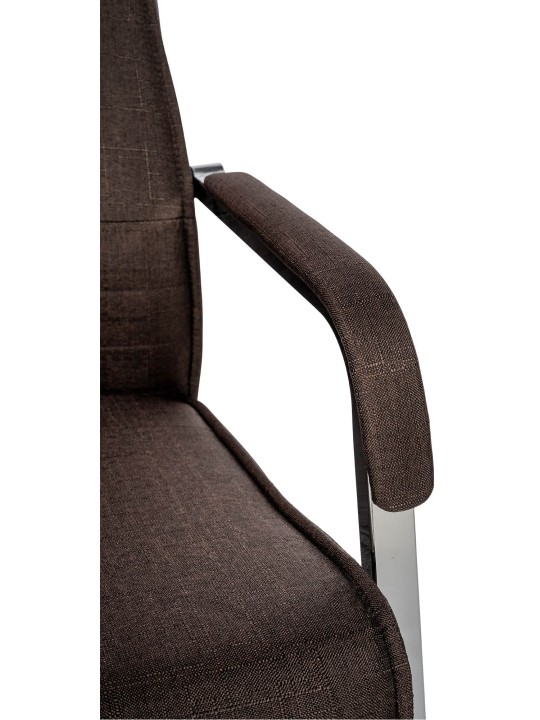 Set van 2 bezoekersstoelen Hobart stof, bruin Set van 2 bezoekersstoelen Hobart stof, bruin