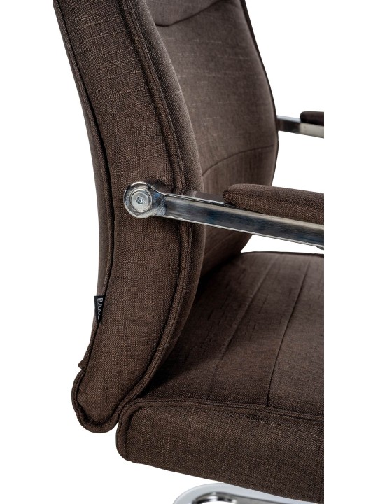 Set van 2 bezoekersstoelen Hobart stof, bruin Set van 2 bezoekersstoelen Hobart stof, bruin