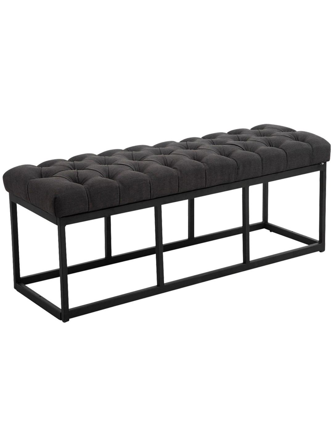 Bank Amun stof 120 cm, zwart