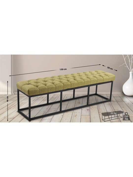Bank Amun stof 150 cm, groen Bank Amun stof 150 cm, groen