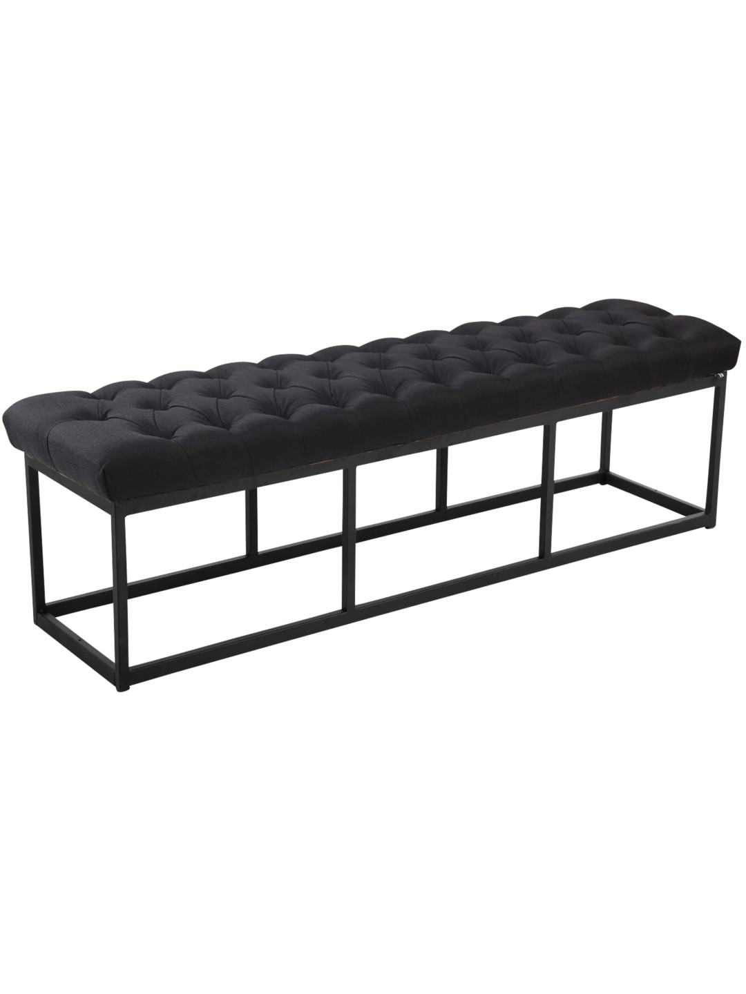 Bank Amun stof 150 cm, zwart