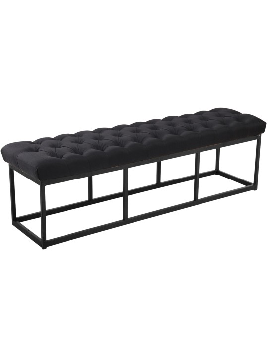 Bank Amun stof 150 cm, zwart