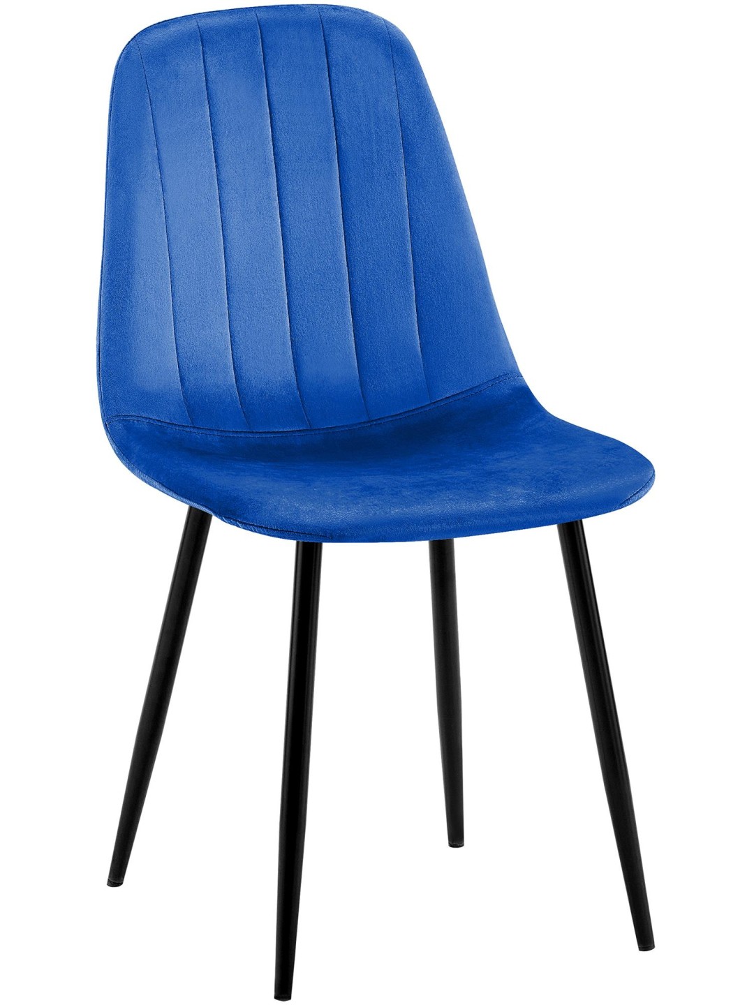 Baxter fluwelen eetkamerstoel, blauw