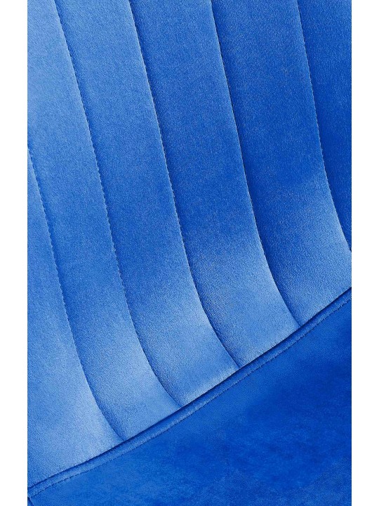 Baxter fluwelen eetkamerstoel, blauw