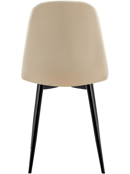 Baxter fluwelen eetkamerstoel, crème