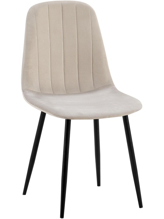 Baxter fluwelen eetkamerstoel, grijs