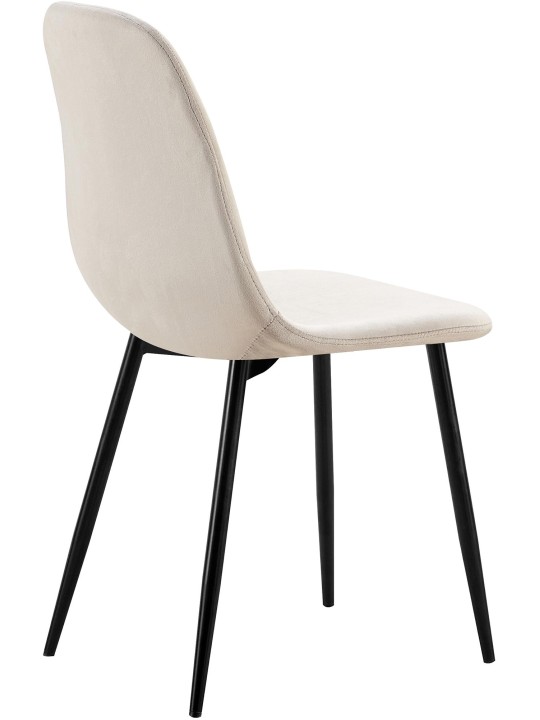 Baxter fluwelen eetkamerstoel, grijs