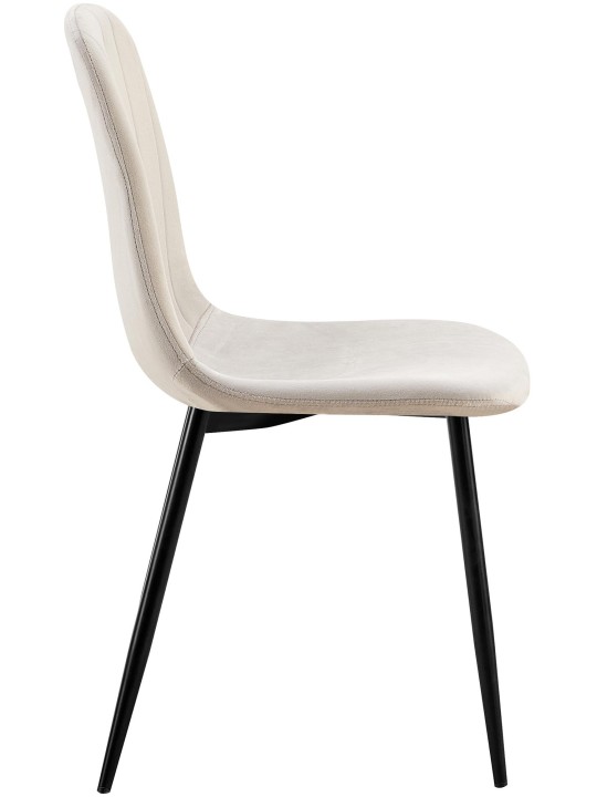 Baxter fluwelen eetkamerstoel, grijs