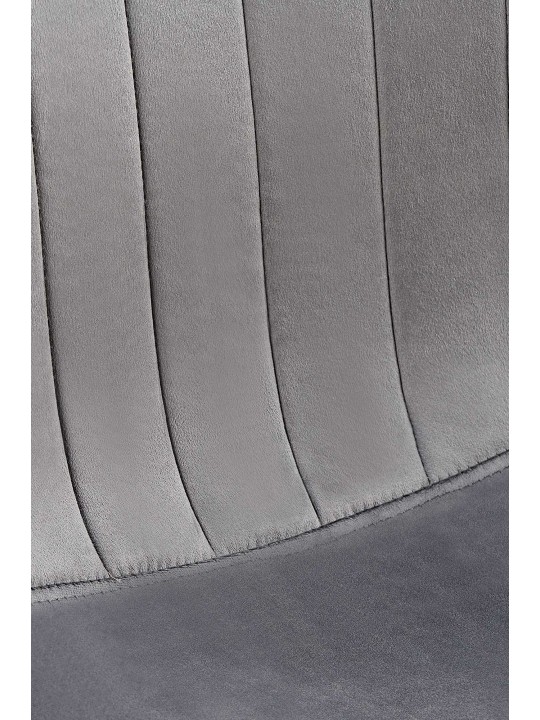 Baxter fluwelen eetkamerstoel, donkergrijs