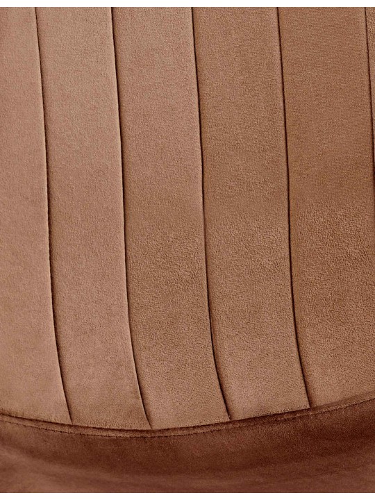 Baxter fluwelen eetkamerstoel, bruin