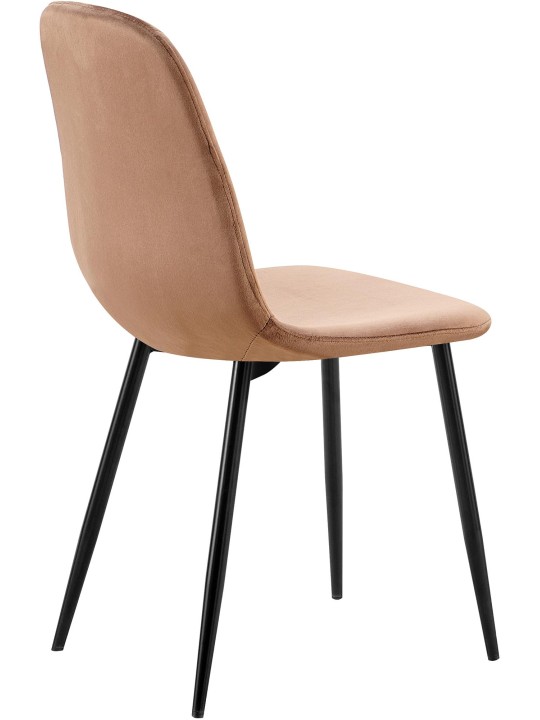 Baxter fluwelen eetkamerstoel, bruin