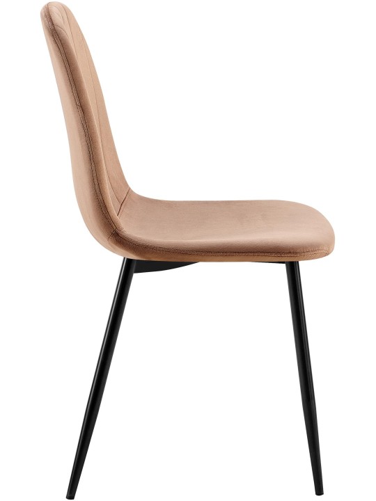 Baxter fluwelen eetkamerstoel, bruin