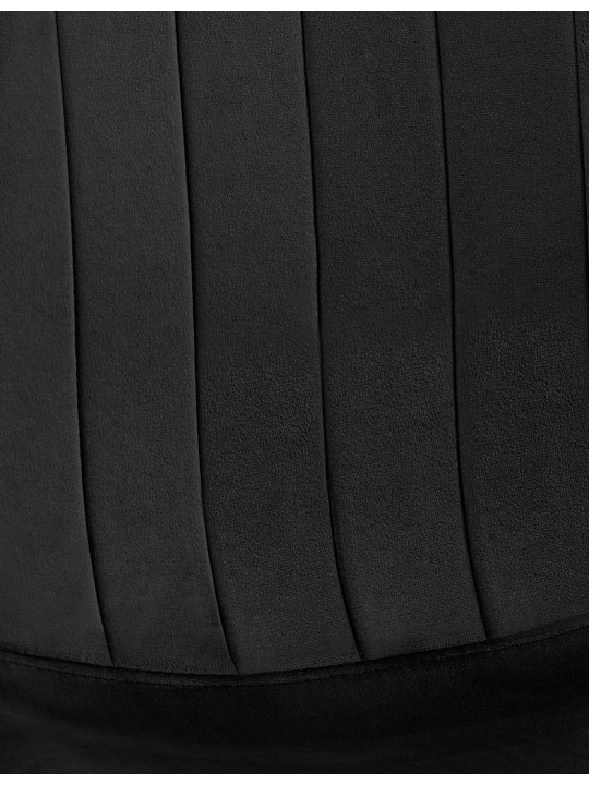 Baxter fluwelen eetkamerstoel, zwart