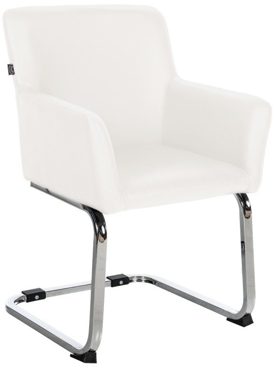 Stoel Puka kunstleer, wit Stoel Puka kunstleer, wit
