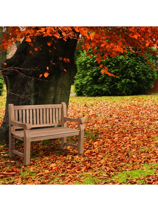 Teakhouten bank Jackson 120 cm met deksel, teak