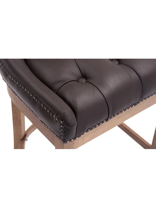 Barkruk Lakewood echt leer, antiek licht, bruin