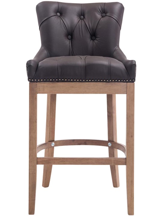 Barkruk Lakewood echt leer, antiek licht, bruin