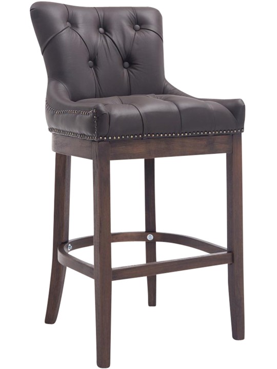 Barkruk Lakewood echt leer, antiek, bruin