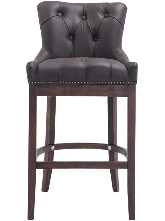 Barkruk Lakewood echt leer, antiek, bruin