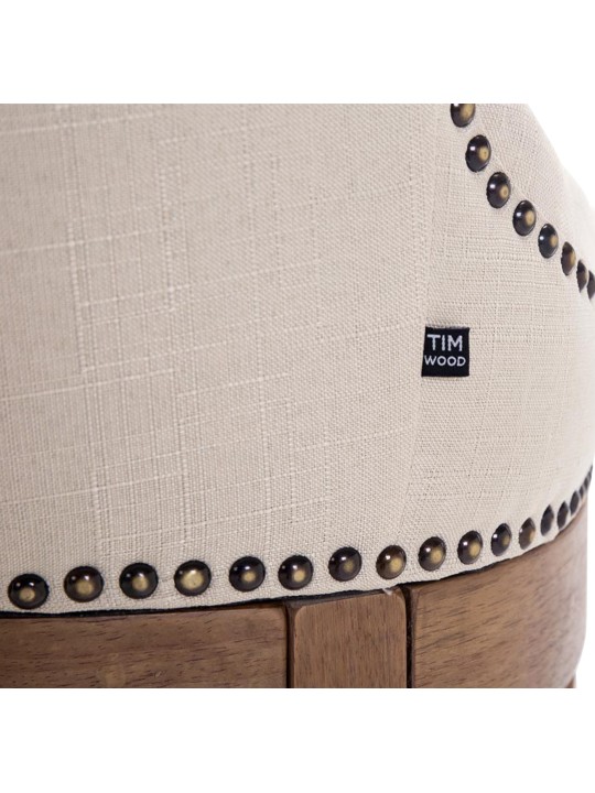 Barkruk Lakewood stof, antiek licht, crème