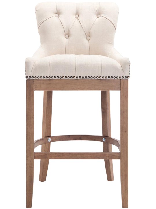 Barkruk Lakewood stof, antiek licht, crème