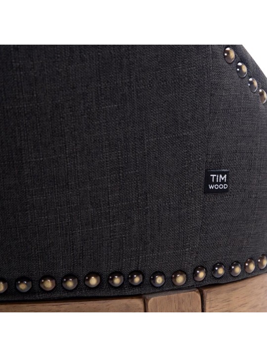 Barkruk Lakewood stof, antiek licht, donkergrijs