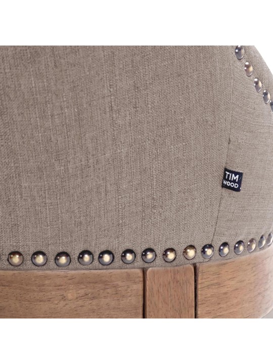 Barkruk Lakewood stof, antiek licht, taupe