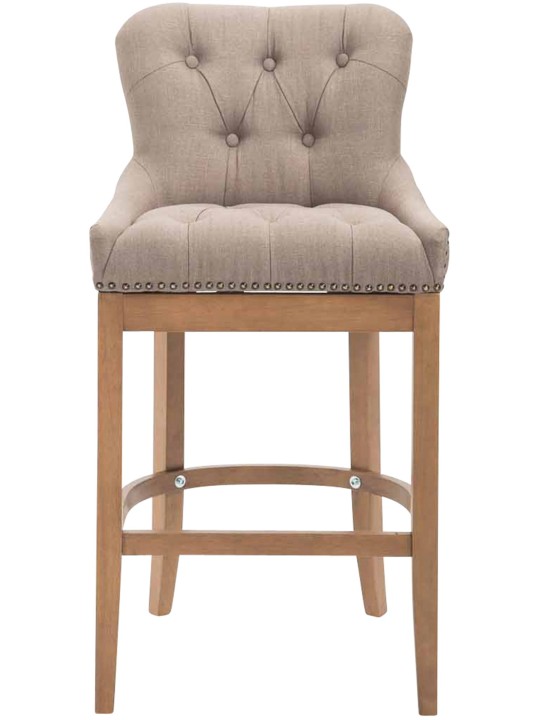 Barkruk Lakewood stof, antiek licht, taupe