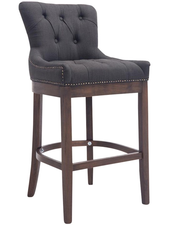 Barkruk Lakewood stof, antiek, donkergrijs