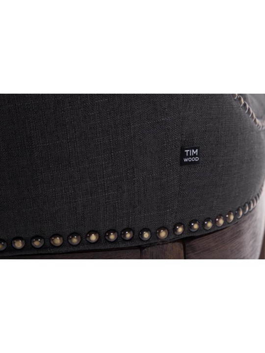 Barkruk Lakewood stof, antiek, donkergrijs