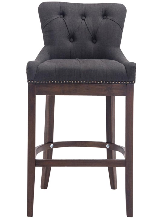 Barkruk Lakewood stof, antiek, donkergrijs