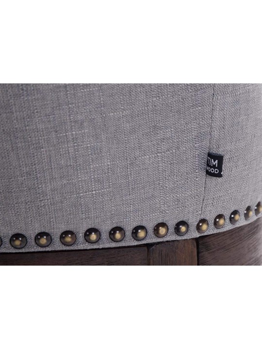 Barkruk Lakewood stof, antiek, lichtgrijs