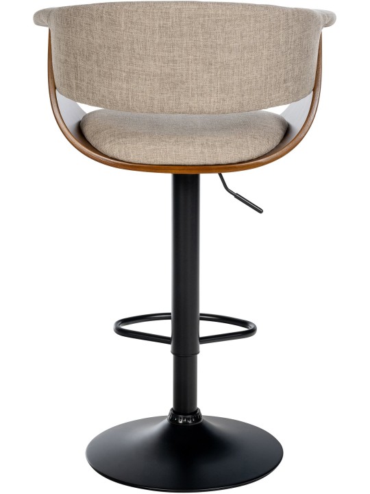 Set van 2 barkrukken Vestaalse stof, walnoot/crème Set van 2 barkrukken Vestaalse stof, walnoot/crème