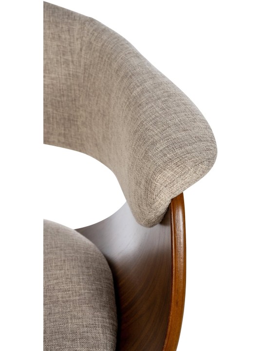 Set van 2 barkrukken Vestaalse stof, walnoot/crème Set van 2 barkrukken Vestaalse stof, walnoot/crème