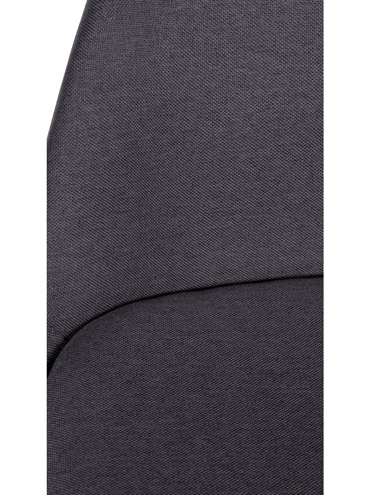 Barkruk Corbin stof rond naturel, donkergrijs