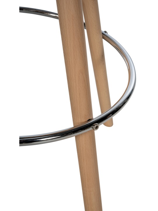 Barkruk Corbin stof rond naturel, bruin