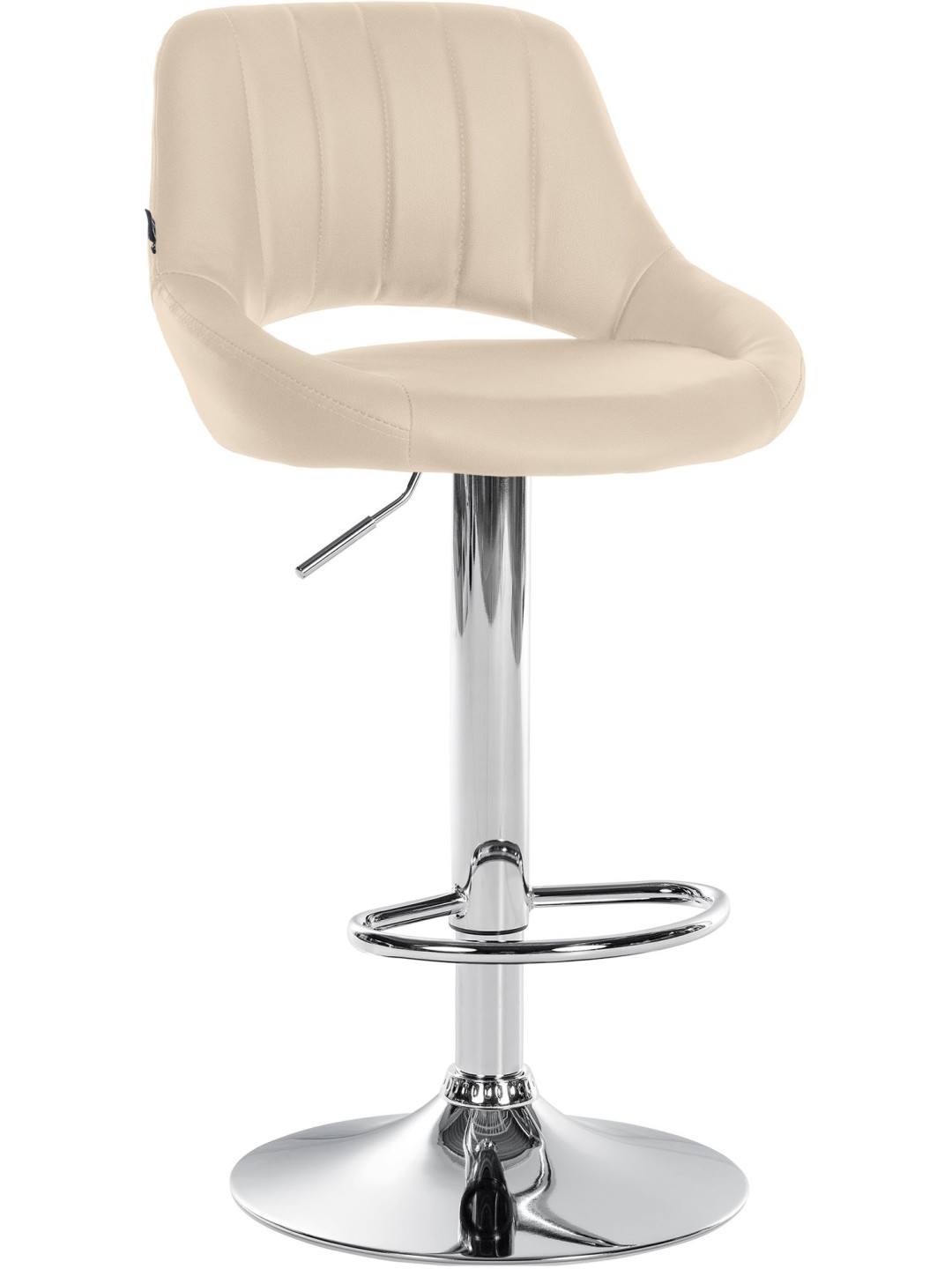 Barkruk Milet kunstleer chroom, crème