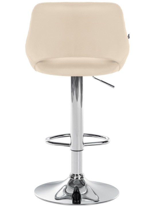 Barkruk Milet kunstleer chroom, crème